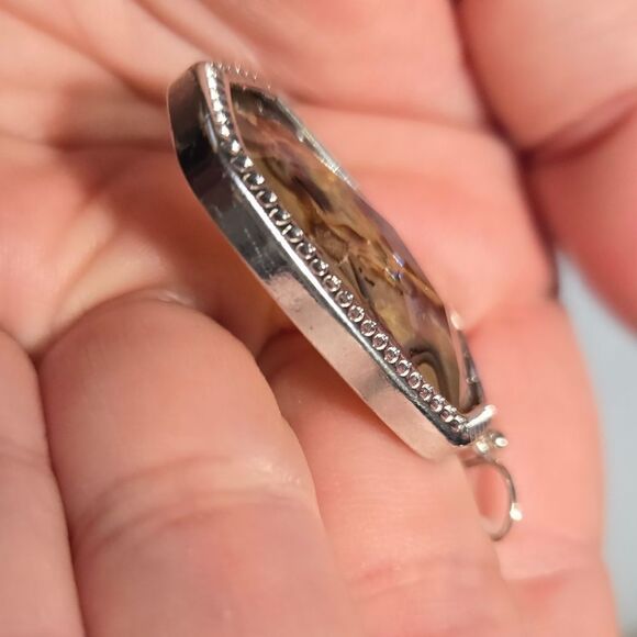 Earrings Iridescent Elongated Silvertone Alloy Fishhook Fashion Jewelry Women - Picture 6 of 8